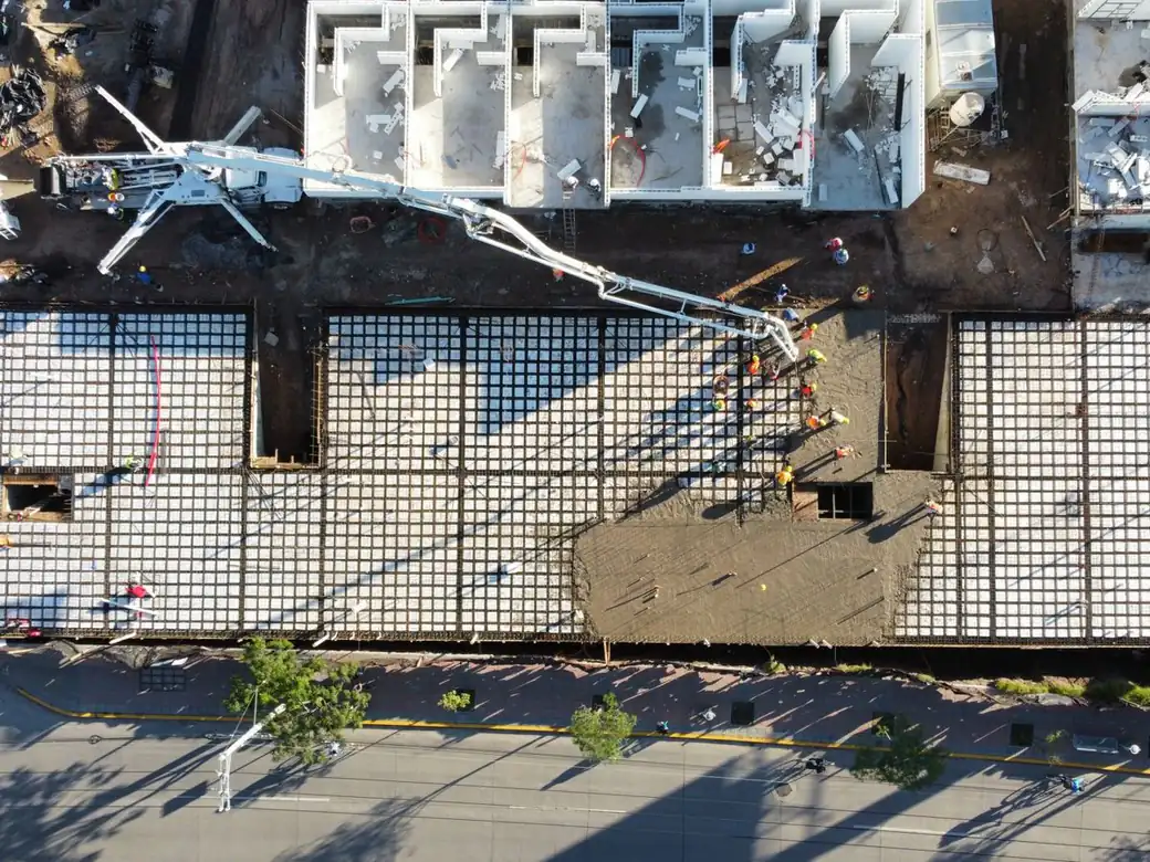 Obra de construcción en León, Guanajuato